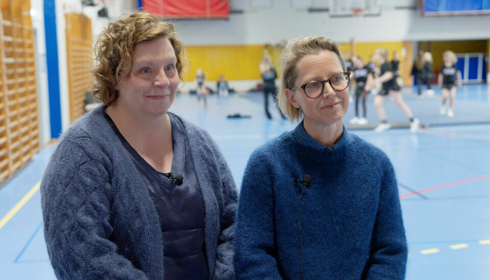 Cheer-mammorna Anna Kindell och Karin Troedsson. Cheer-mammorna Anna Kindell och Karin Troedsson.