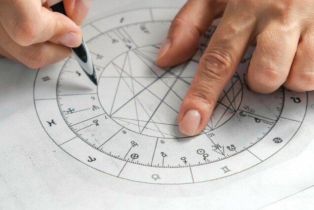 Exempel på hur ett astrologiskt födelsediagram kan se ut. Exempel på hur ett astrologiskt födelsediagram kan se ut.