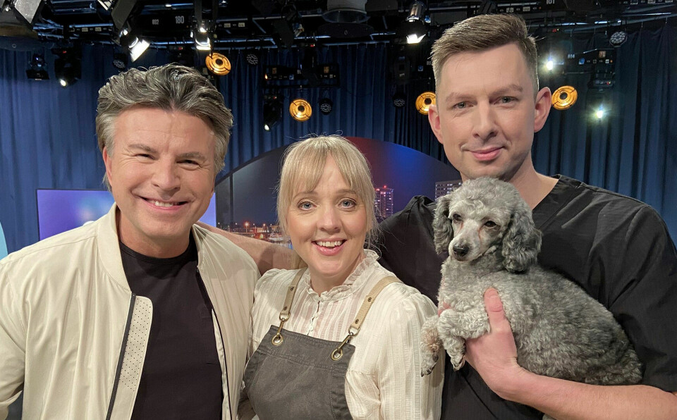Jeremias svarar på tittarnas djurfrågor i SVT:s Go’kväll. Här med Jovan Radomir och Carina Brydling. Jeremias svarar på tittarnas djurfrågor i SVT:s Go’kväll. Här med Jovan Radomir och Carina Brydling.