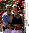 Med maken Johan 1999, dagen efter att Ludmila tagit VM-guld i Sevilla, Spanien – landet som senare kom att bli hennes trejde hemland.