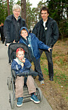 På Kolmården med före detta hustrun Gunilla och barnen Harald och Hugo 2005.