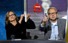 Hélène Benno skyller på sin lagkamrat Peter Apelgren för missen.