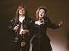 Haakon Pedersen tillsammans med Elisabeth Berg i Melodifestivalen, 1989.