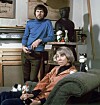 Tove Jansson med sin bror och nära kollega Lars Jansson. Lars tecknade också Mumintrollen och arbetade i familjeföretaget.