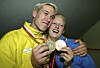 De träffades 2001, när den här bilden är tagen. I dag är Carolina och stavhopparen Patrik gifta.