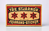 En stor tändsticksask (31 cm) från 1930–40-tal såldes för 1 000 kr på Stockholms Auktionsverk Sickla.