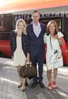 Isabella har länge haft ena foten i näringslivet. Här på ett seminarium med moderaten Anders Borg och entreprenören Lena Apler 2016.