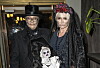 Pontus Platin och frun Marzena Doberhof Platin på Halloweenfest på Café Opera 2022.
