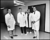 Läkare på Huddinge sjukhus strax efter att de har gjort den första levertransplantationen 1984.