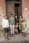 På Sicilien med sin älskade familj, Vidar, Otto, Solveig, Bill och Ingrid.