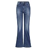 Utsvängda slitna jeans med hög midja, bomull/elastan Pulz jeans.