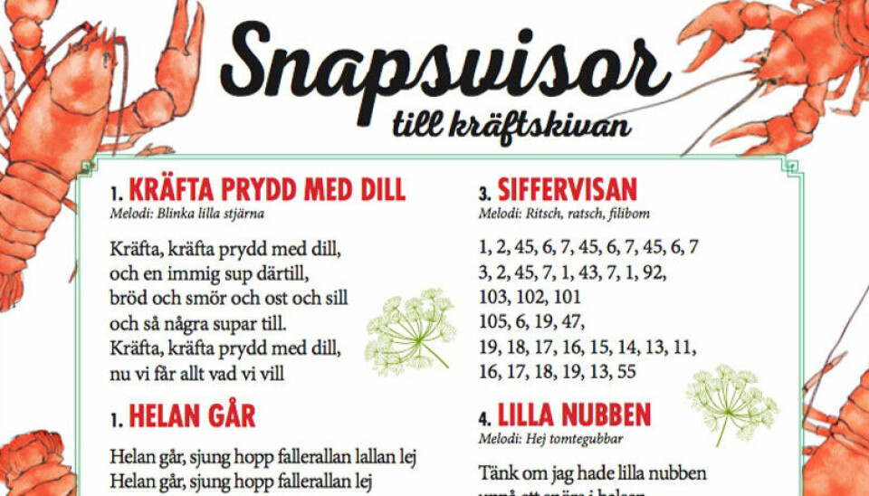Snapsvisor till kräftskivan