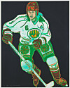 När svenskarna skulle gå efter att ha sett det färdiga verket, sa Andy Warhol till dem: ”Don’t forget to say hello to Mr Vivo.” Han syftade på Kellgren, eftersom NHL-spelarnas namn brukade stå på hjälmarna. Silkscreentrycket ovan, numrerat 28/100, klubbades för 105.000 kronor hos Stockholms Auktionsverk förra året.