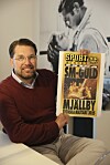 Han är stolt över Mjällbys framgångar och löpsedeln står framme därhemma.