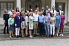 Alliansregeringen 2014, Birgitta som en färgklick, trea från vänster i bakre raden. Hon var bland annat EU-minister och demokratiminister.