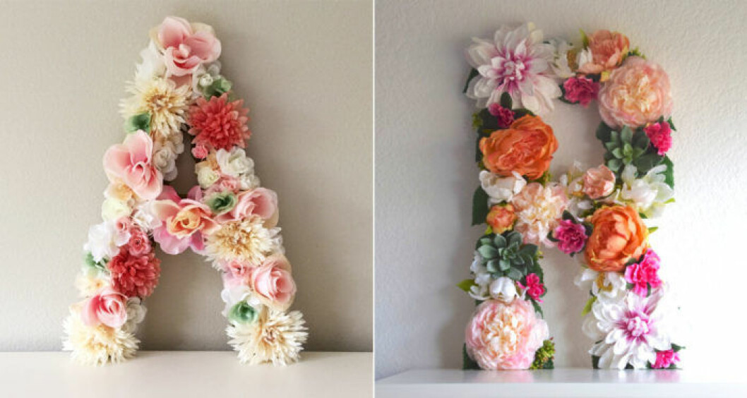 Foto via: <a href="https://www.etsy.com/se-en/listing/477431427/large-floral-letter-flower-letter?ref=shop_home_active_17" target="_blank" rel="noopener">Begonia Rose co.</a> babyshower babynamn