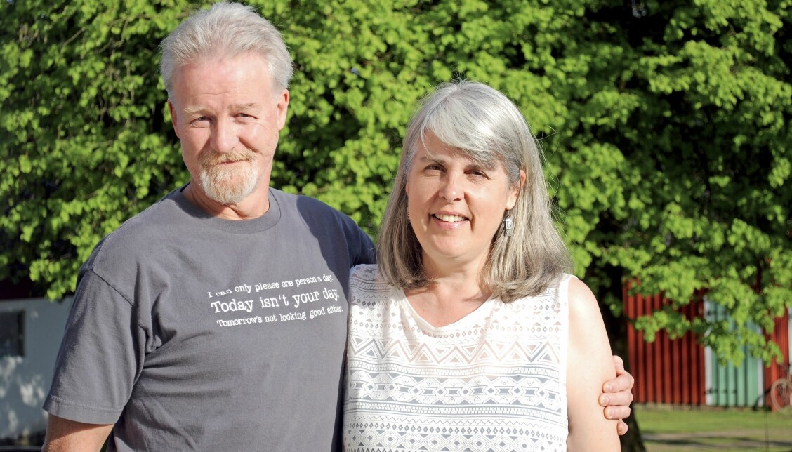När Monica
Burrow kom till
Sverige hade hon
med sig maken
Doug. Foto: Privat När Monica
Burrow kom till
Sverige hade hon
med sig maken
Doug. Foto: Privat