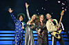 Hanna uppträdde på Idrottsgalan i vintras tillsammans med maken Martin, syrran Lina och svågern Nassim. Foto: TT
