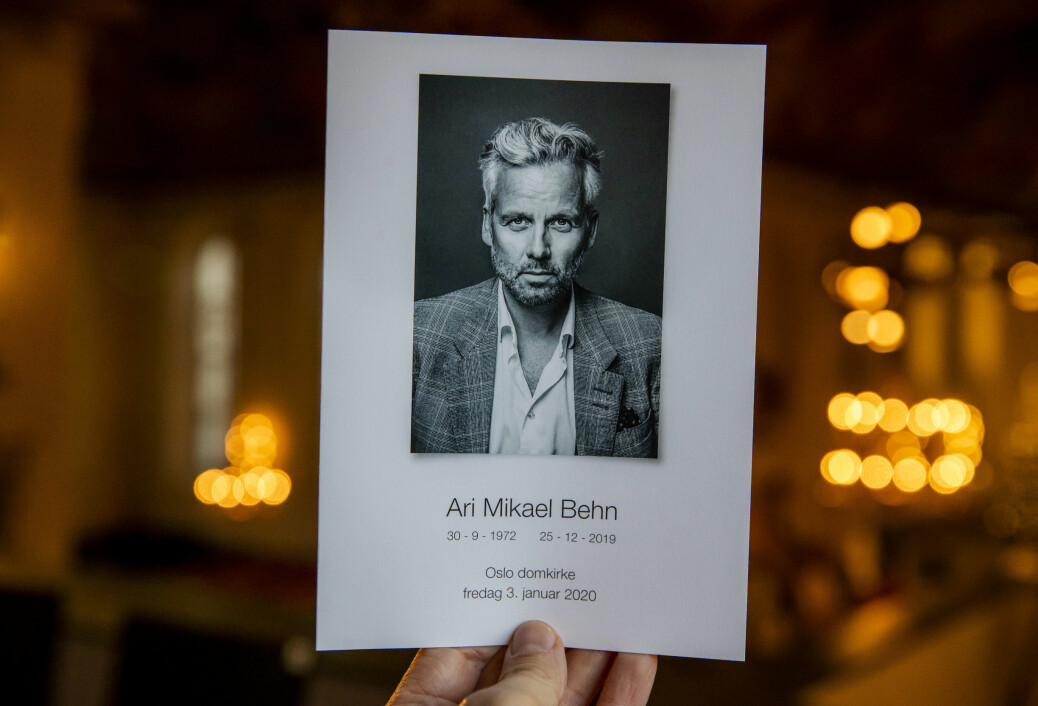 Fotografen och Ari Behns nära vän Per Heimli har tagit bilden till programbladet. Foto: TT Fotografen och Ari Behns nära vän Per Heimli har tagit bilden till programbladet. Foto: TT