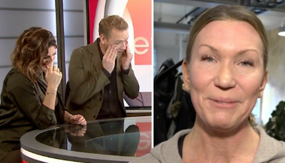 Tårarna flödade när Jenny Alversjö tog farväl av mångåriga kollega Jesper Börjesson. Tårarna flödade när Jenny Alversjö tog farväl av mångåriga kollega Jesper Börjesson.