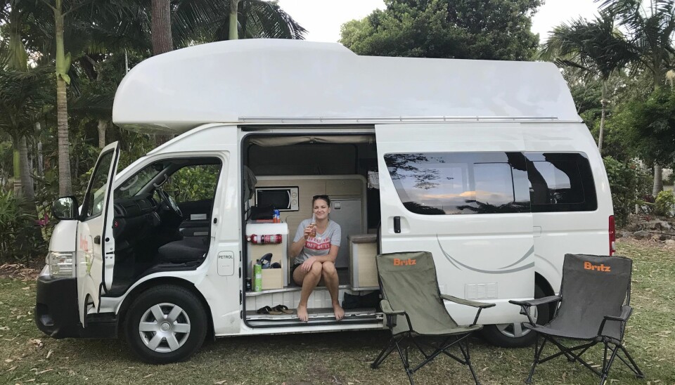Paret njöt av resan med husbil, här i Cooktown. Foto: Privat Paret njöt av resan med husbil, här i Cooktown. Foto: Privat