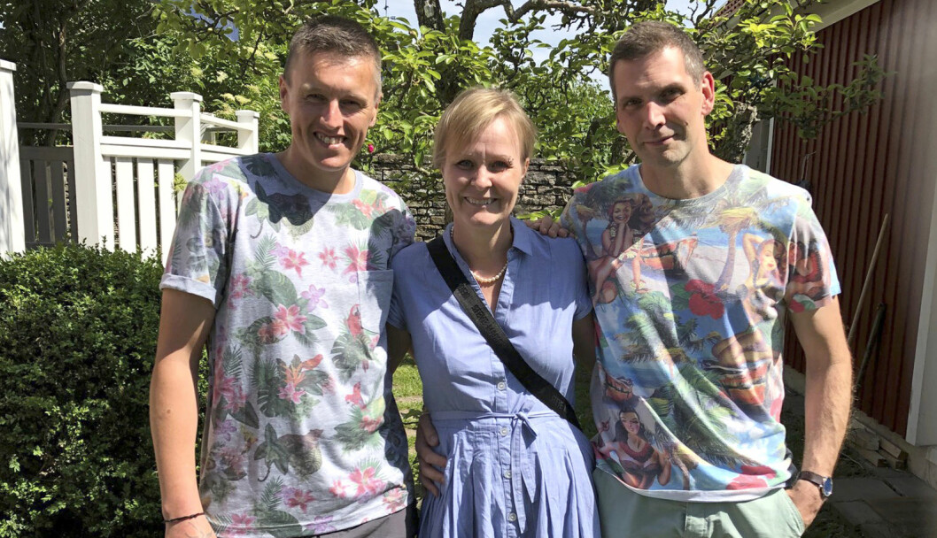 I somras fick James fira midsommar med Ulrika och Johan. Foto. Privat I somras fick James fira midsommar med Ulrika och Johan. Foto. Privat