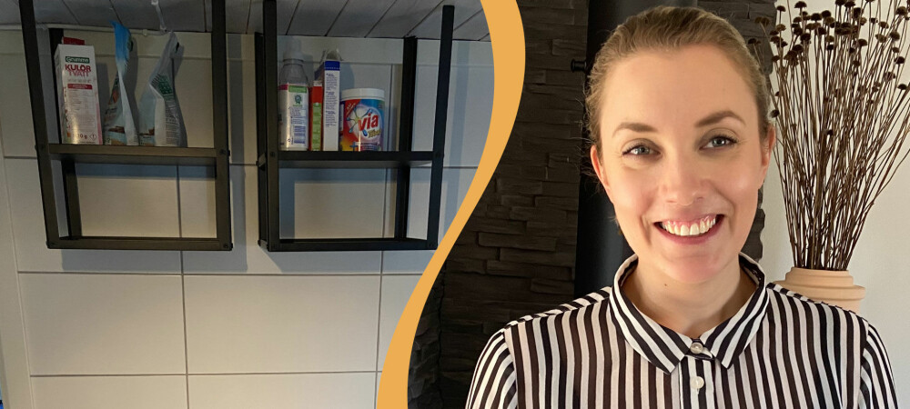 Stinas briljanta budgetlösning: Skruvade upp bord i taket