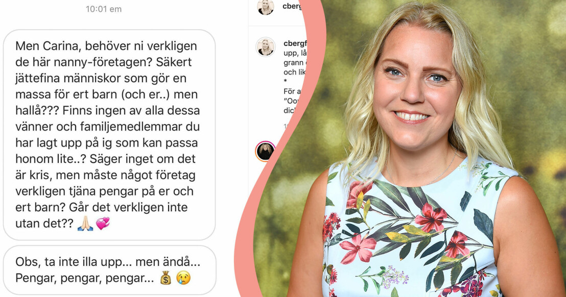 Carina Bergfeldts irritation över följarnas pekpinnar kring barnvaktshjälp