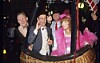 Jönssonligan församlad 1990. Björn Gustafson (Dynamit-Harry), Gösta Ekman (Sickan), Ulf Brunnberg (Vanheden) och Birgitta Andersson (Doris). Foto: IBL