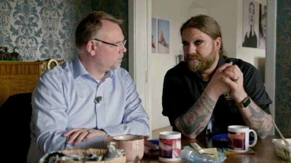 Anders och Rickard Söderberg i det gemensamma hemmet i Malmö. Foto: TV4 Anders och Rickard Söderberg i det gemensamma hemmet i Malmö. Foto: TV4