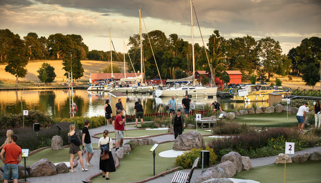 Minigolf vid Bergs slussar