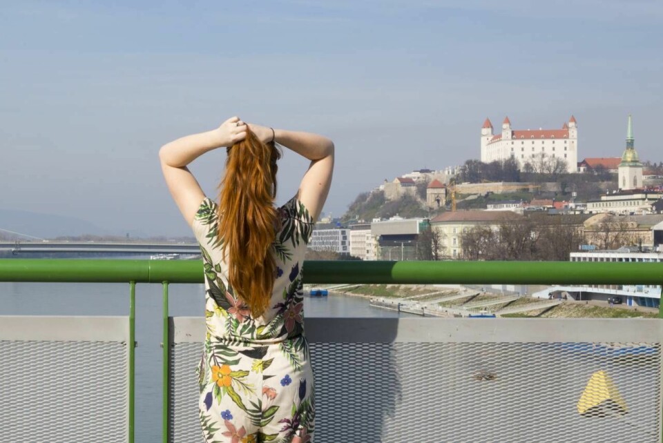 Sofia blockar ut över Bratislava, huvudstaden i Slovakien. Foto: Privat Sofia blockar ut över Bratislava, huvudstaden i Slovakien. Foto: Privat