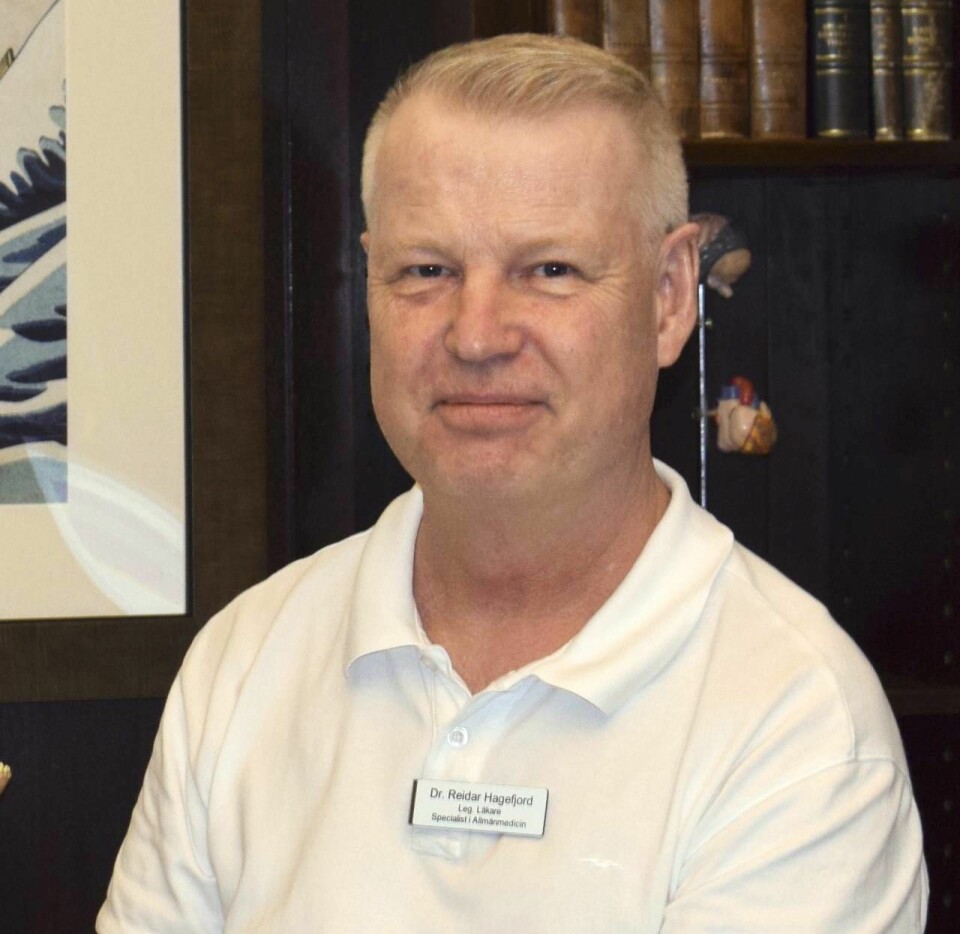 Reidar Hagefjord är läkare och specialist i allmänmedicin vid Vasakliniken i Göteborg Reidar Hagefjord är läkare och specialist i allmänmedicin vid Vasakliniken i Göteborg