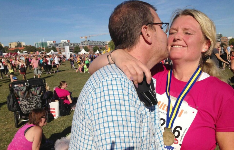 Efter ett lopp. Foto: Privat Efter ett lopp. Foto: Privat
