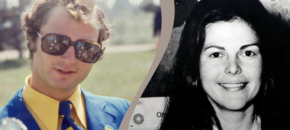 Kung Carl XVI Gustaf och Silvia som unga och nyförälskade