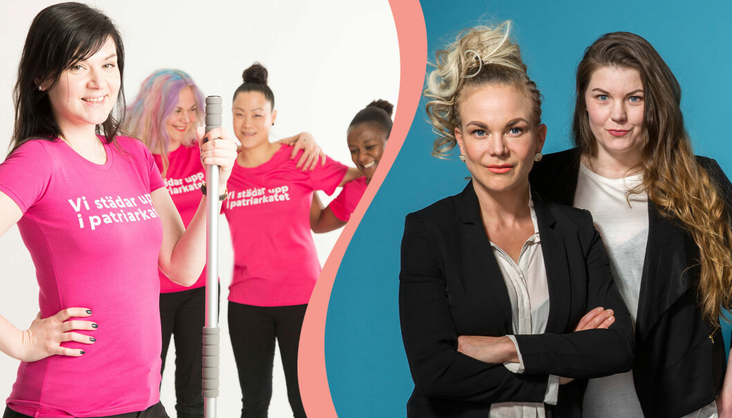 Sofia Jensfelt och Linda Sletvold Amiri driver städföretaget 50-femme i Göteborg.