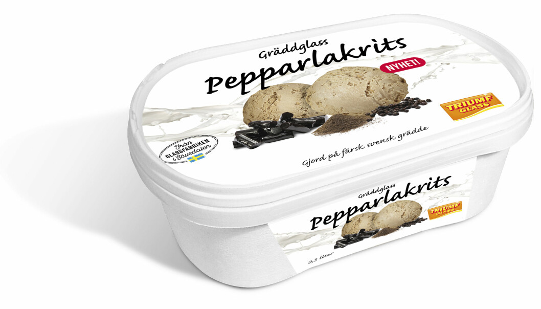 Glass med smak av pepparlakrits