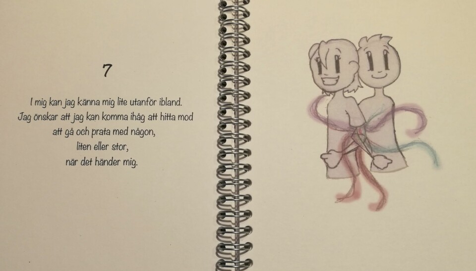 I den gemensamma boken för barn har Loke ritat bilder till Lottens texter. I den gemensamma boken för barn har Loke ritat bilder till Lottens texter.