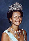 En ung drottning Silvia.