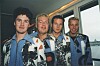 Arvingarna i början av karriären. Från vänster Kim Carlsson, Tommy Carlsson, Lasse Larsson och Casper Janebrink.
