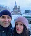 Sina och Madeleine i Sankt Petersburg.