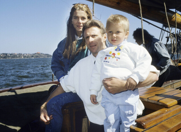 Jannike Björling och Björn Borg fotade tillsammans med sonen Robin 1988. Jannike Björling och Björn Borg fotade tillsammans med sonen Robin 1988.