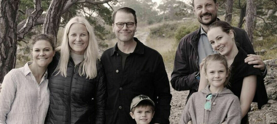Kronprinsessfamiljens bild från helgen – fina detaljen med Estelle och norska prinsessan
