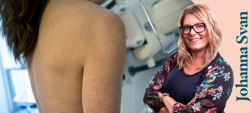 Johanna: Åh nej! Jag glömde raka mig under armarna inför mammografin!