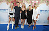 Mia Parnevik med sina fyra barn Peg, Penny, Phoenix och Philippa.