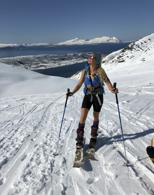Skidåkning på norska Lyngen kan även ge solbränna! Skidåkning på norska Lyngen kan även ge solbränna!