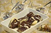 Päron och After Eight i ugnen var en given dessert på kalaste.
