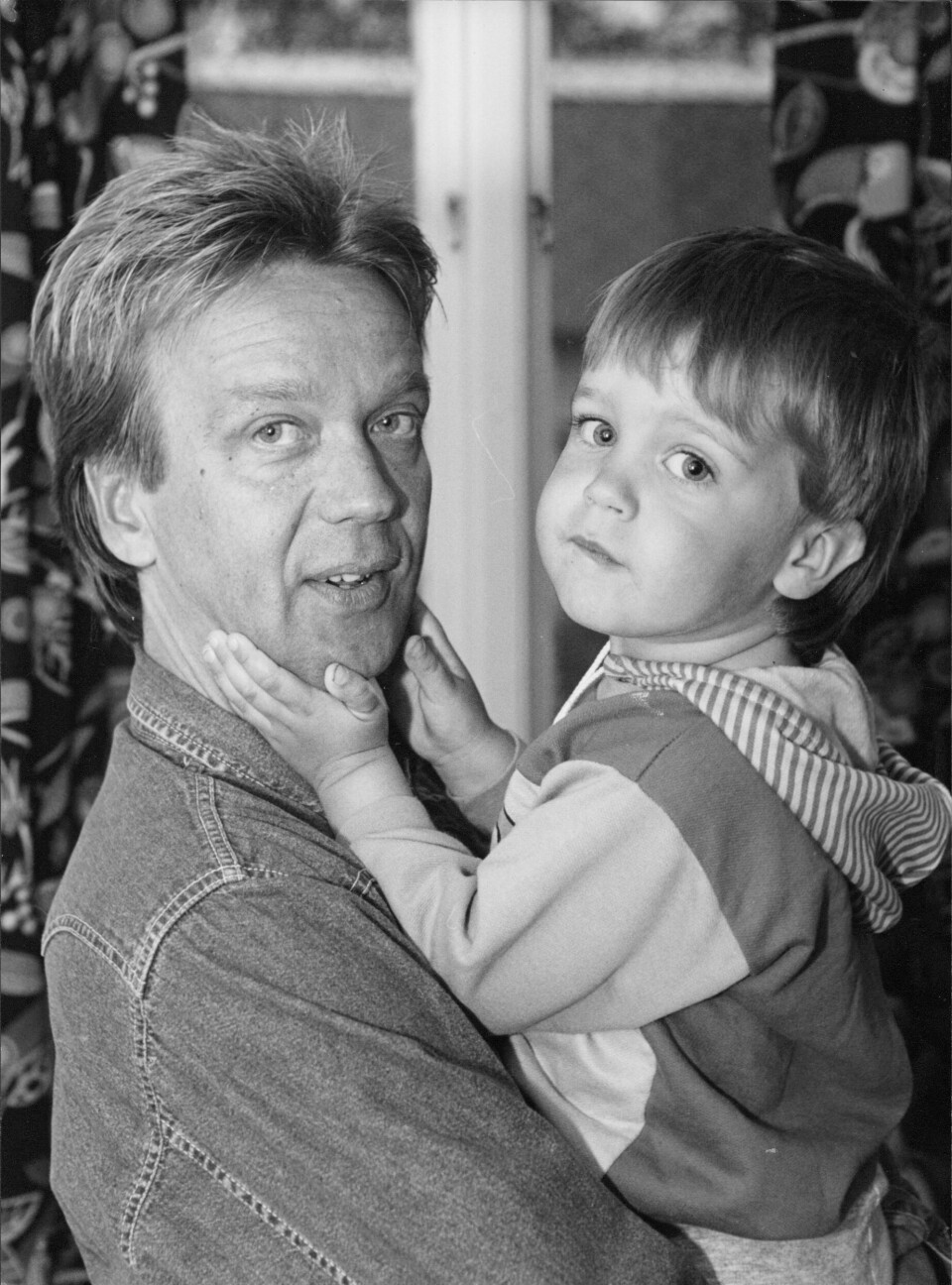 1991, Björn Skifs med sonen Oliver. 1991, Björn Skifs med sonen Oliver.
