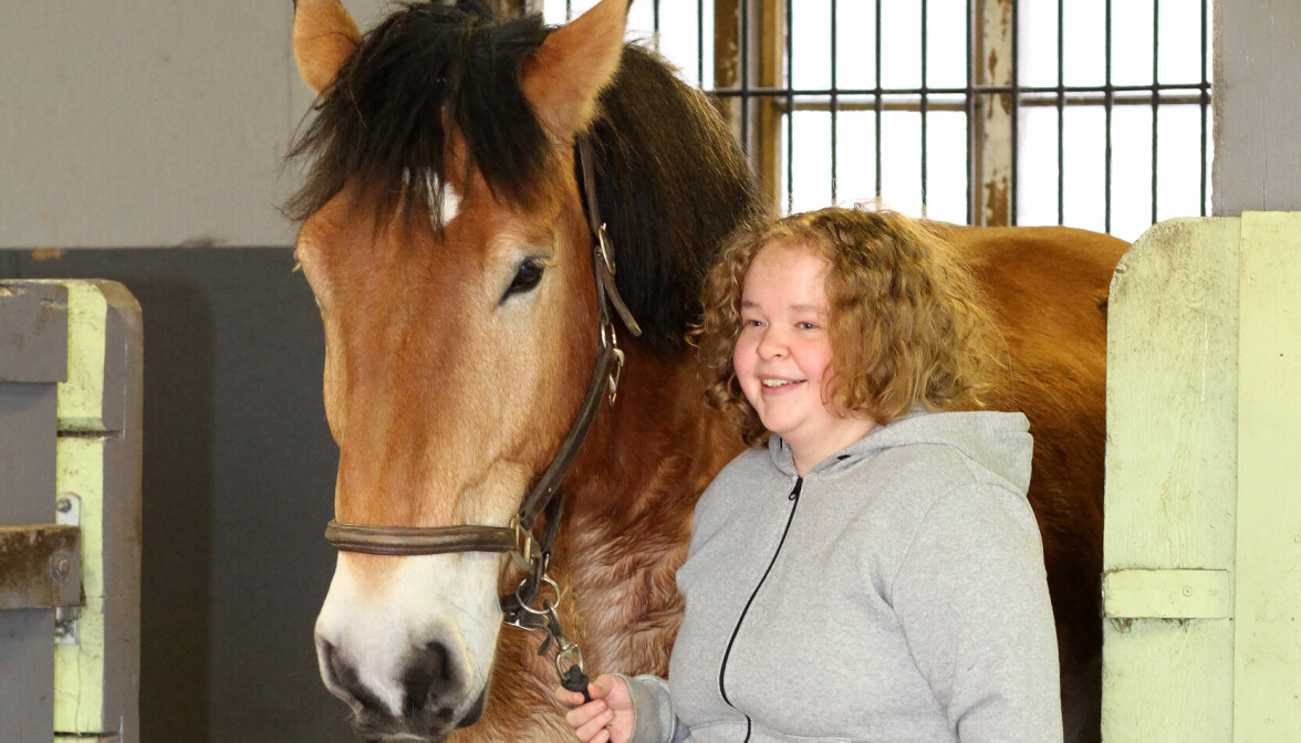 Baltazar jobbar som terapihäst och Emma är en av många som fått hjälp. Baltazar jobbar som terapihäst och Emma är en av många som fått hjälp.