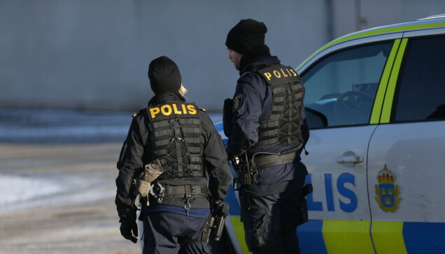 Polisen var snabbt på plats på skolan i Varberg. Polisen var snabbt på plats på skolan i Varberg.